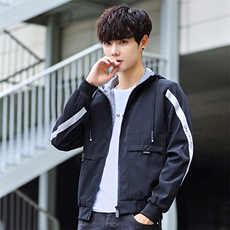 2021春秋季新款运动外套男休闲男式夹克连帽QT2026-GT-J034，男装夹克，星座1512
