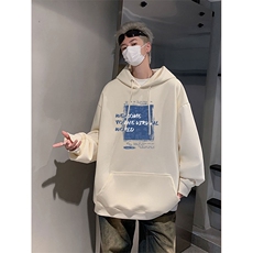 潮牌新款字母印花wlcm-4526仿棉连帽特批35控59，男装卫衣，星座605(原A050)