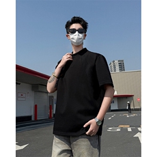 t恤男款夏季短袖美式潮牌圆领复古五分袖打底衫上衣T0257-P36，男装T恤，星座308B-1