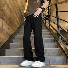 黑色直筒牛仔裤宽松微弹百搭长裤A061-EX2639-P45，男装牛仔裤，电商A061