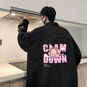 牛仔夹克男大码牛仔外套男茄克 NJ77318-P60加绒款-P75图片