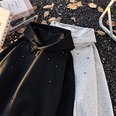美式重磅复古连帽卫衣男女宽松休闲上衣帽衫WY0745-P50，男装卫衣，星座308B-2