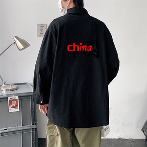CS15189-P38 长袖衬衫男士大码宽松衬衣男寸衫男寸衣图片