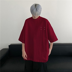 得物直播品质220克纯棉精梳印花T恤短袖dcm285-特批20控38，男装T恤，星座605(原A050)