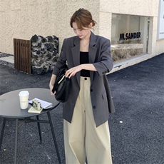 210-3283-P145-k208韩版灰色休闲西装2025年秋季，女装西装，浙宝210（原浙宝191）