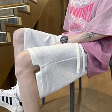 港风假两件休闲裤高街五分裤宽松直通短裤DK130P32，男装休闲裤，星座1204-3