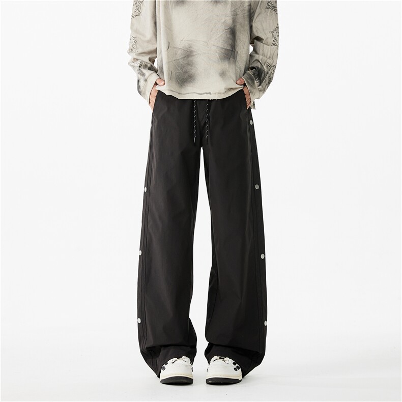 抖音品质秋季新款机能户外排扣宽松冲锋裤B313-K839-特p35控68，男装休闲裤，电商B313