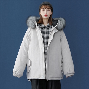 MM48129-P130 大毛领棉衣女港风加厚保暖棉袄女派克服图片