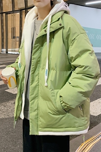 新款男百搭设计感假两件港风棉衣M062-P70控158图片