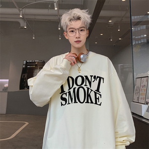 已注册港风纯棉260克高街抖音直播得物品质长袖T恤打底衫T4215P28图片