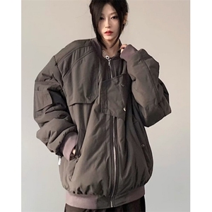 春秋新款美式飞行夹克高街设计感小众男女ins潮流外套 M8053图片