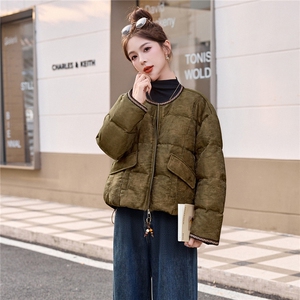 现货主推2025年冬季新款國风羽绒服外套女图片
