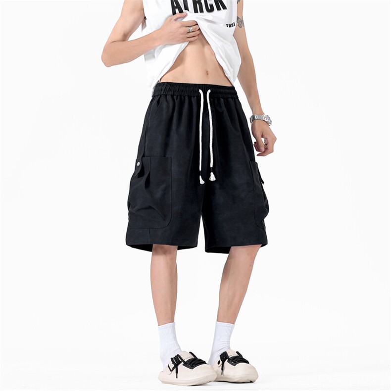 无影墙夏季冰感卫裤休闲短裤男拼接工装裤五分裤A436-2513-P40,男装休闲裤,电商A436
