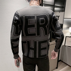 2025秋冬新款毛衣男青少年韩版潮流网红同款长袖针织线衣打底衫，男装T恤，电商A327