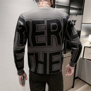 2025秋冬新款毛衣男青少年韩版潮流网红同款长袖针织线衣打底衫，男装T恤，电商A327