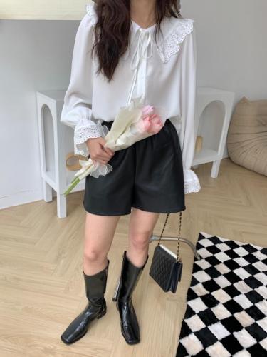 TWTIUWOO-秋装新款翻领衬衫,女装衬衫,她物