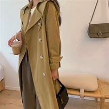 秋款·韩版两穿风衣，女装风衣，郭郭家