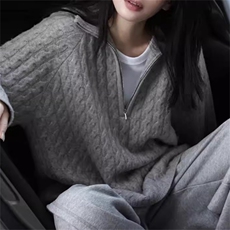 2025年秋季时尚百搭通勤简约休闲羊毛衫，女装羊毛衫，锦弘羊绒