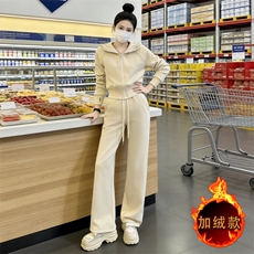 卡其色上衣+卡其色裤子（加绒款）