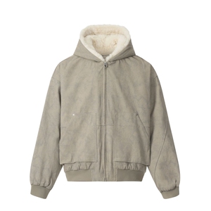 座山雕大理石连帽夹克棉服男装冬季高级感保暖棉衣外套MF427-P120图片