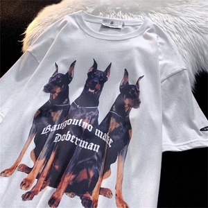 T恤潮流圆领男港风印花2026夏季新款短袖时尚B299-X5183-P40-控59图片