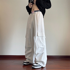 抖音品质秋季新款潮流美式拼接宽松休闲裤B315-K24355-特p40-控78，男装休闲裤，电商B315