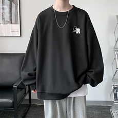 华夫格卫衣圆领卫衣男大码长袖t恤男外套HW76369-P30，男装卫衣，电商A040