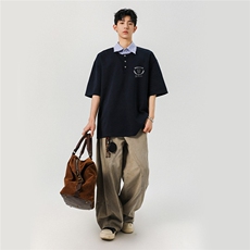 假两件衬衫领POLO衫棉M-5XL大码短袖T恤男DX78040特P48控78，男装Polo衫，星座226-1