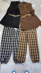 秋季新款格子抽绳裤，其它，DCXY 超越