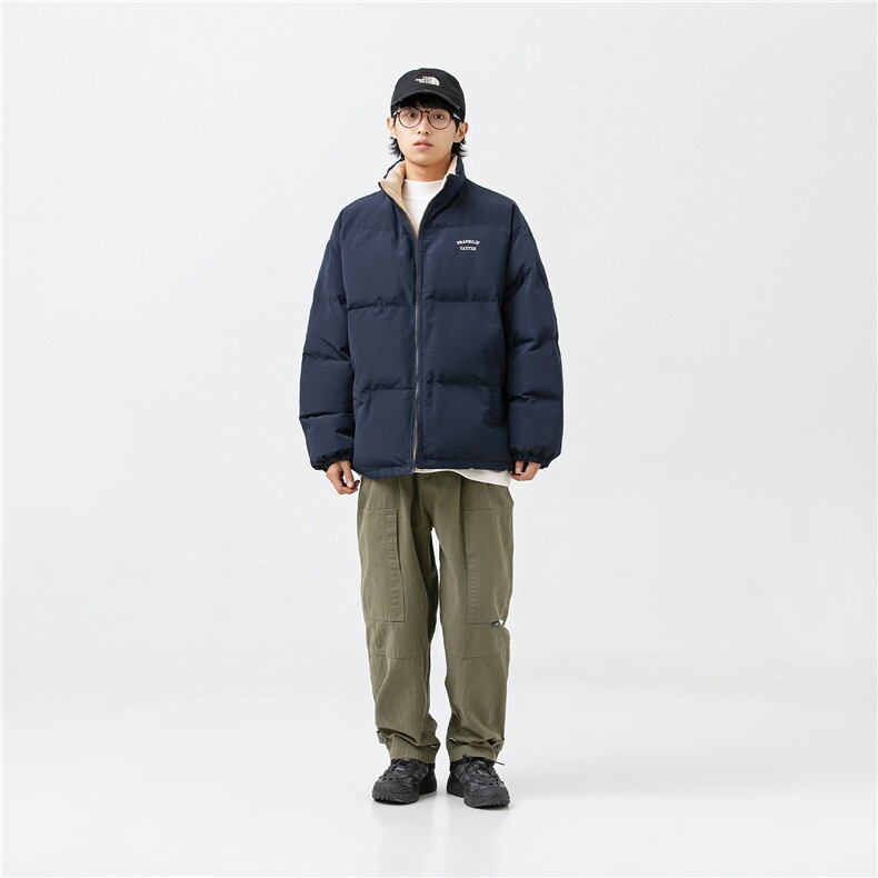 2024冬装模特图字母贴布绣立领棉服面包服外套3760P155,男装棉衣,电商S012（CATTEE）