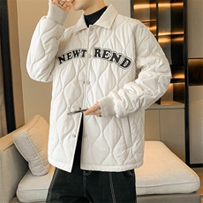 夹克棉衣男潮牌冬翻领字母痞帅棒球服外套大码棉服M0781-P95，男装棉衣，星座308B-2