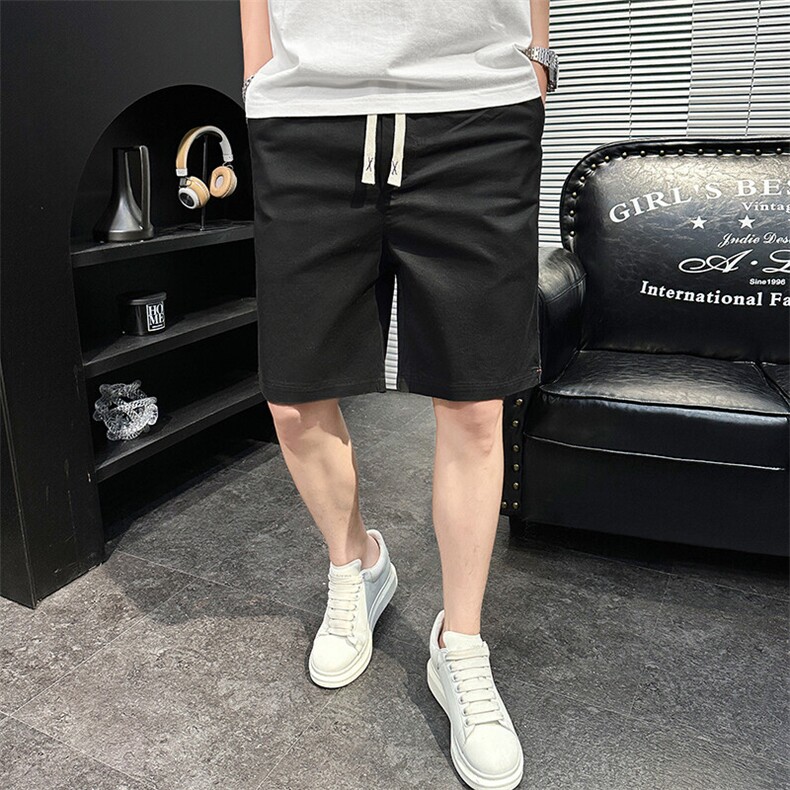 夏季新款水洗短裤男纯棉宽松五分裤休闲短裤XZ310B-3-DK8033-P35图片