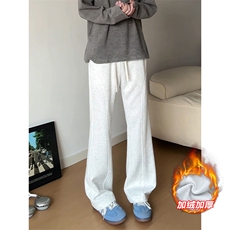 冬季加厚银狐绒华棉380g重磅斜切休闲裤K24132J加绒-特P26，男装卫衣，电商A001-1