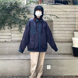 美式拼接夹克男女潮ins日系复古拼色休闲棒球服外套秋季SJ63-P58图片