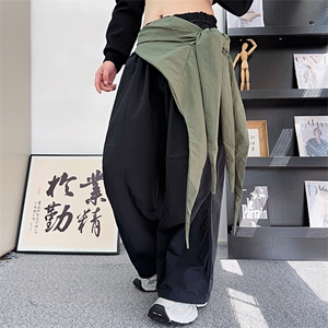 CK13/P88控118秋季中性风美式宽松多穿可拆卸腰带抽绳速干裤图首图片