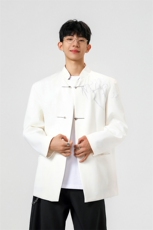 可二开「折棘」荆棘立体绣设计大码M-5XL中式西服XF78058P90控138，男装西服，星座227-7