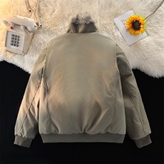 美式复古座山雕短款连帽毛领棉服潮流加厚保暖棉衣外套，男装棉衣，星座410-7