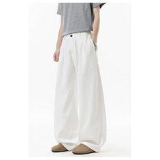 阔腿裤子男女夏季薄款大码胖高腰直筒拖地裤垂感西装裤KAS90，男装西服套装，星座1116A（原606A-3）