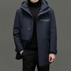 BN22705钱塘2020-2商务简约冬季厚款中年男士85鹅绒羽绒服P330，男装羽绒服，钱塘207-2