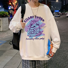 S6317-P28秋季圆领卫衣男大码韩版宽松长袖外套，男装卫衣，电商A040