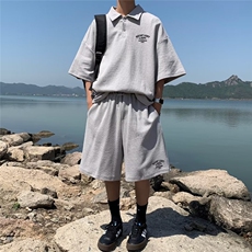 2023夏季新款polo领短裤套装P40，男装休闲套装，星座1116-2