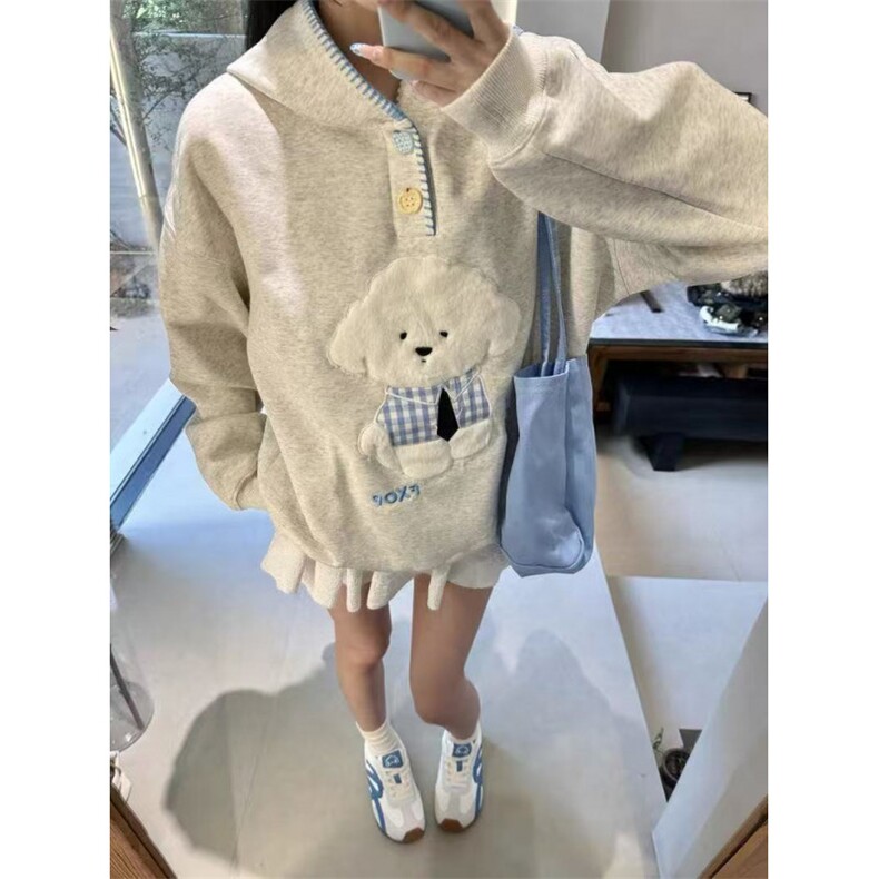 5649-P53原版做工压线+毛绒刺绣休闲宽松连帽卫衣薄款/加绒,男装卫衣,星座617A-2