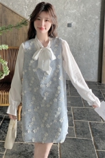 有货春秋立体花朵套装裙1053P155K228，女装连衣裙，2C176