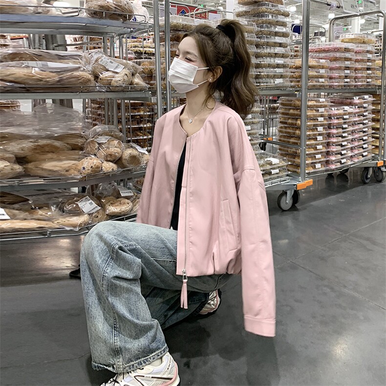 有买家秀大量春装皮外套2C098-8507P140K208,女装短外套,2C098