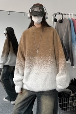 冬季新款美式复古设计感渐变撞色针织毛衣D5588-TP5078，男装针织衫/毛衣，电商A102