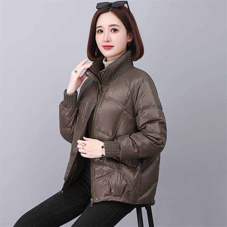 轻薄小个子短款羽绒棉服女2024新款冬季高端洋气时尚妈妈棉袄外套,女装羽绒服,婷思杰（原婷想服饰）