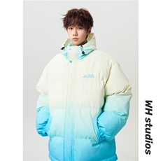 XZ-230-1MY701男模无影墙简约轻奢扎染渐变休闲连帽棉服P118控158，男装棉衣，星座230-1