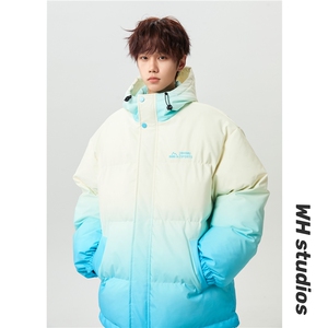XZ-230-1MY701男模无影墙简约轻奢扎染渐变休闲连帽棉服P118控158图片