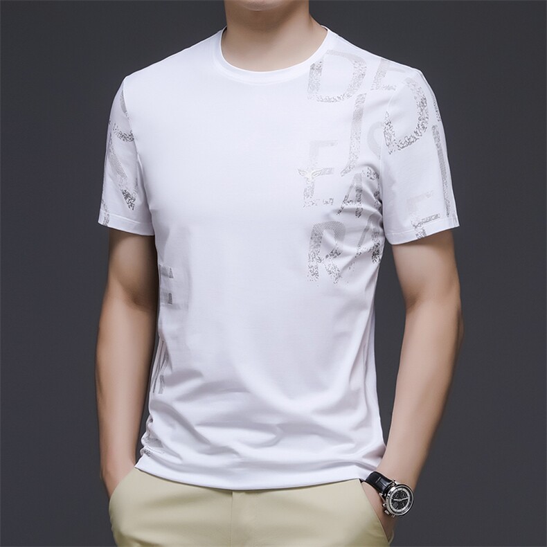 AK8609钱塘2020-3夏季新款男士时尚休闲全棉短袖T恤精品P46,男装T恤,钱塘207-3