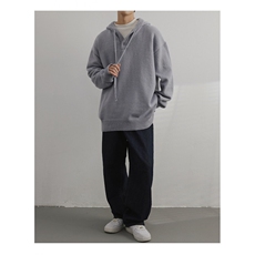 秋款男连帽毛衣抽绳针织衫宽松线衣外套M2329P60，男装针织衫/毛衣，星座1013-1